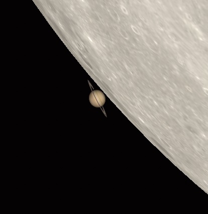 १४ ऑक्टोबरच्या रात्री चंद्र शनी ग्रहाला आपल्या मागे झाकणार Occultation of Saturn by the Moon