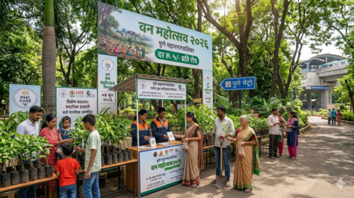 अवघ्या ५ रुपयांत मिळणार स्थानिक प्रजातींची रोपे Pune Municipal Corporation Van Mahotsav 2026